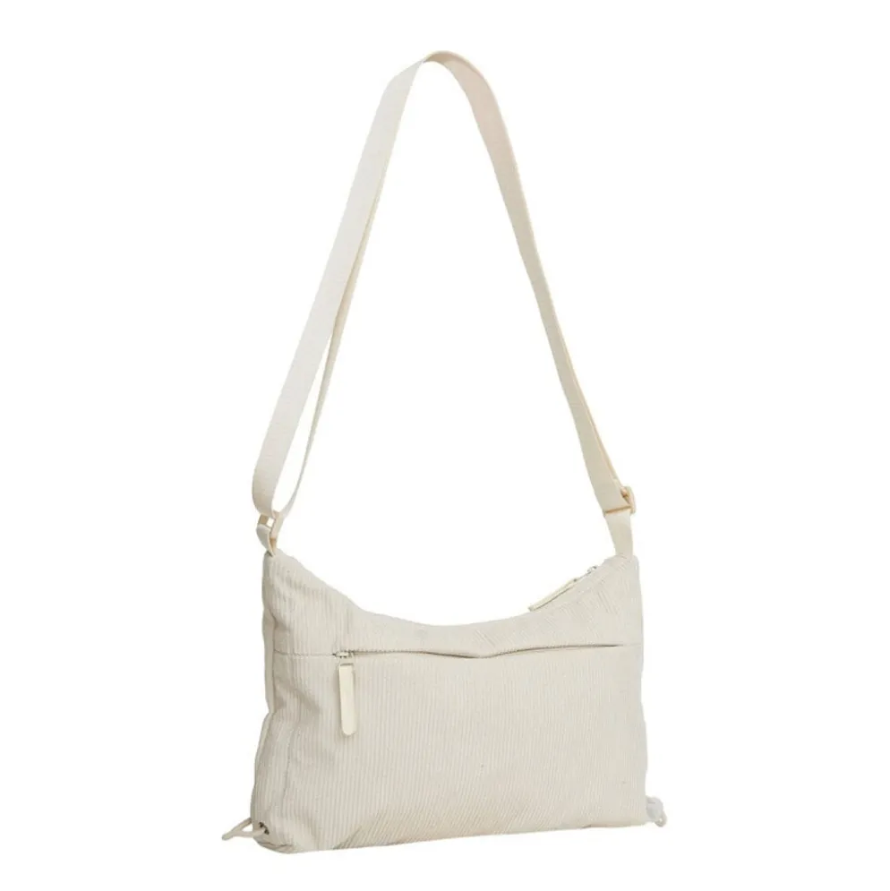 New Rebels Ribbi Rose Schoudertas 6.1L Ribstof Polyester – Comfortabele dagelijkse crossbody - Beige