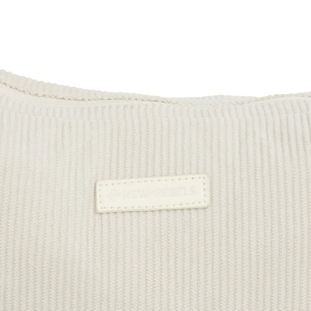 New Rebels Ribbi Rose Schoudertas 6.1L Ribstof Polyester – Comfortabele dagelijkse crossbody - Beige