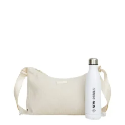 New Rebels Ribbi Rose Schoudertas 6.1L Ribstof Polyester – Comfortabele dagelijkse crossbody - Beige