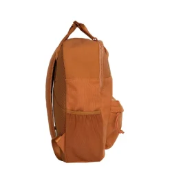 New Rebels Springfield Ribbi Rugzak 13L – Stevig Rib Polyester – Lichtgewicht Schooltas & Werktas - Coffee Brown / Cognac