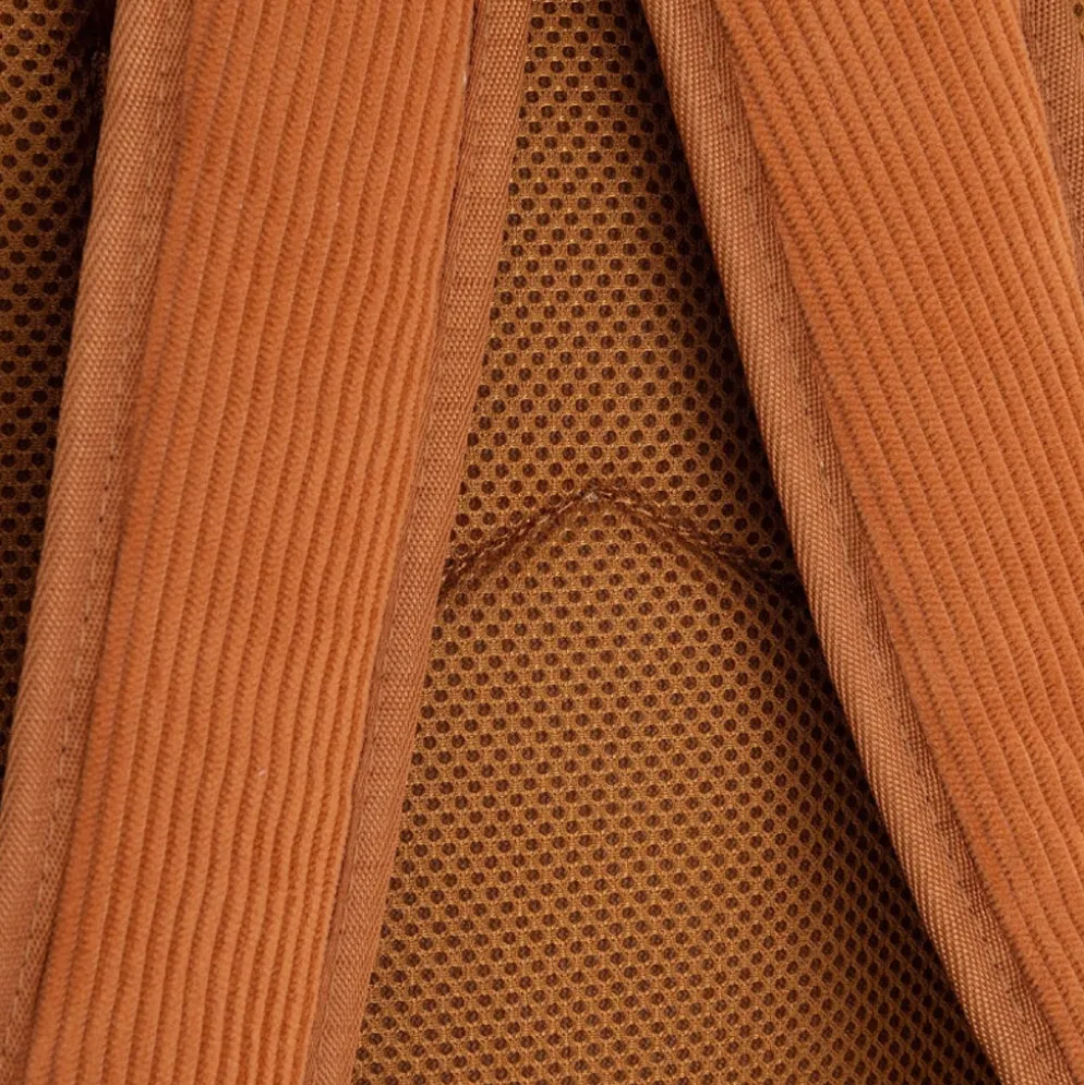 New Rebels Springfield Ribbi Rugzak 13L – Stevig Rib Polyester – Lichtgewicht Schooltas & Werktas - Coffee Brown / Cognac