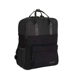 New Rebels Springfield Ribbi Rugzak 13L – Stevig Rib Polyester – Lichtgewicht Schooltas & Werktas - Black