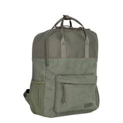 New Rebels Springfield Ribbi Rugzak 13L – Stevig Rib Polyester – Lichtgewicht Schooltas & Werktas - Sage Green