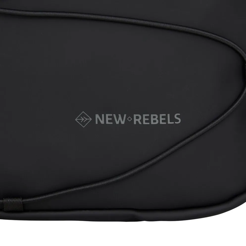 New Rebels Trondheim Rugzak – Laptop Rugtas 15,6 inch – Schooltas & Werktas – Waterafstotend – 18L – Nylon/PU – Zwart
