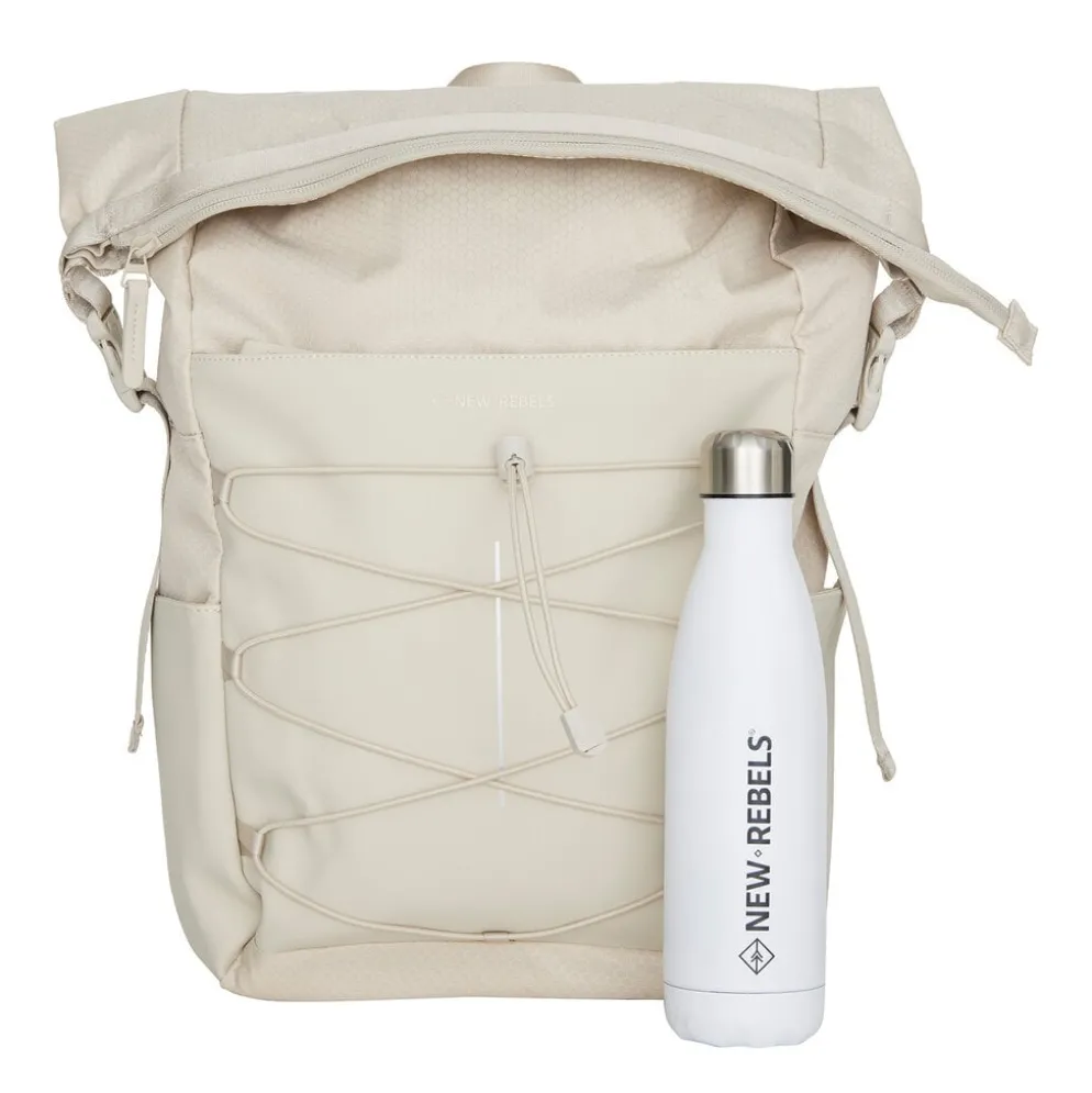 New Rebels Trondheim Windsor Rolltop Rugzak Beige