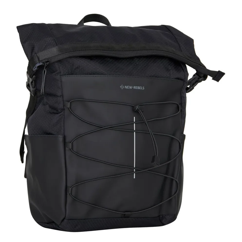 New Rebels Trondheim Windsor Rolltop Rugzak Zwart