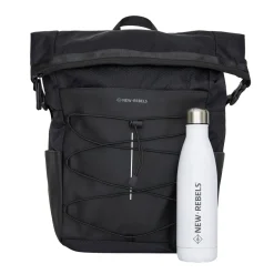 New Rebels Trondheim Windsor Rolltop Rugzak Zwart