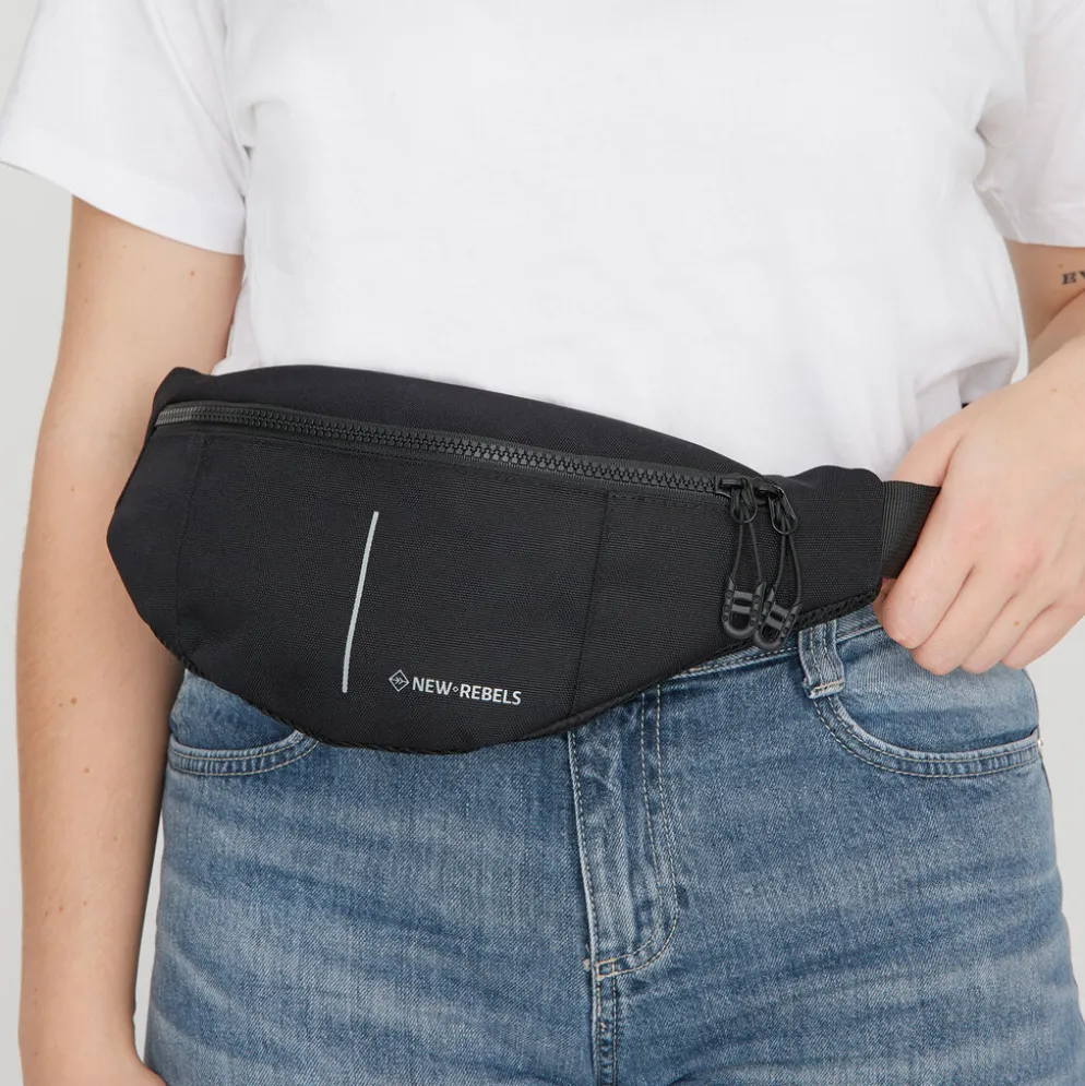 New Rebels Valor Brooklyn Waistbag – Heuptas / Fannypack 36x8x15 cm Waterafstotend 900D PU Polyester Zwart