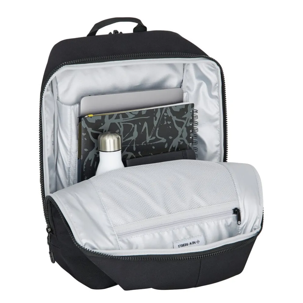 New Rebels Valor Cranston Backpack – Comfortabele Waterafstotende Rugtas – 19L - Zwart