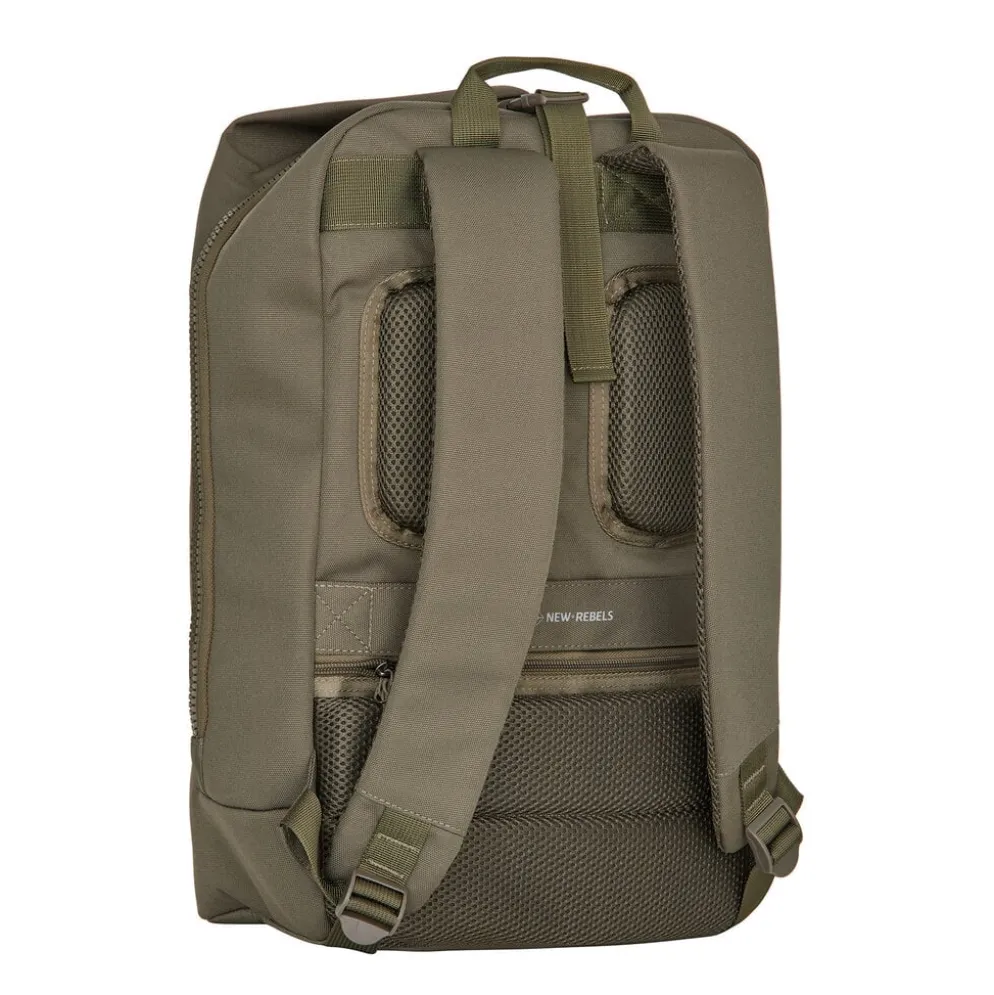 New Rebels Valor Cranston Backpack – Comfortabele Waterafstotende Rugtas – 19L - Olijf groen