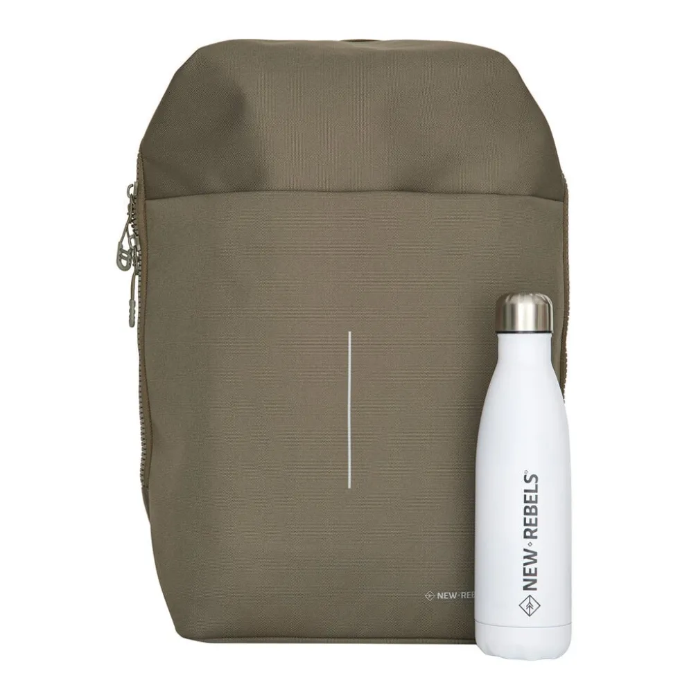 New Rebels Valor Cranston Backpack – Comfortabele Waterafstotende Rugtas – 19L - Olijf groen