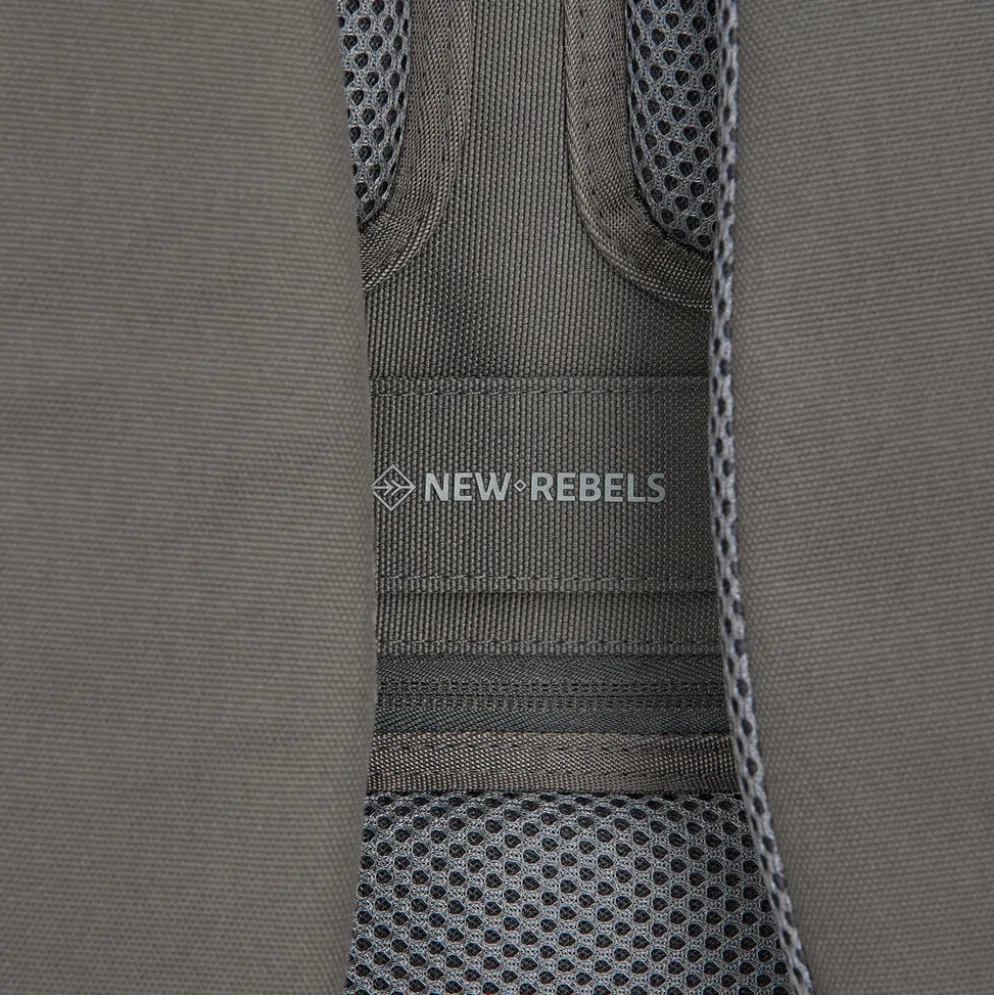 New Rebels Valor New York antracietgrijs 21L Rugzak Rolltop Waterafstotend Laptop 15,6 inch