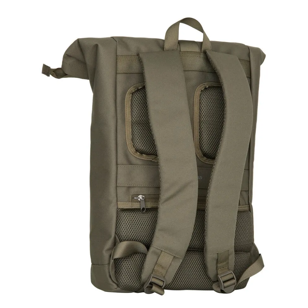 New Rebels Valor New York olijfgroen 21L Rugzak Rolltop Waterafstotend Laptop 15,6 inch