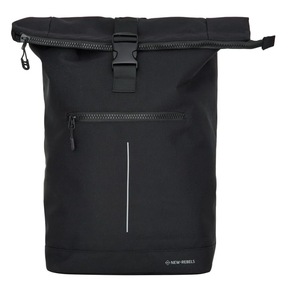New Rebels Valor New York Zwart 21L Rugtas Rolltop Waterafstotend Laptop 15.6"