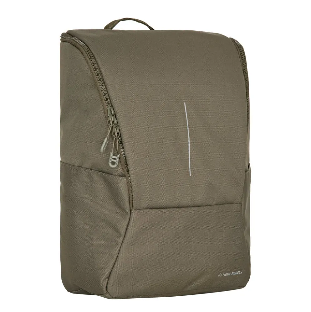 New Rebels Valor Westerly Backpack Rugzak 14L Schooltas Werktas Laptop 14 inch PU Polyester Olive