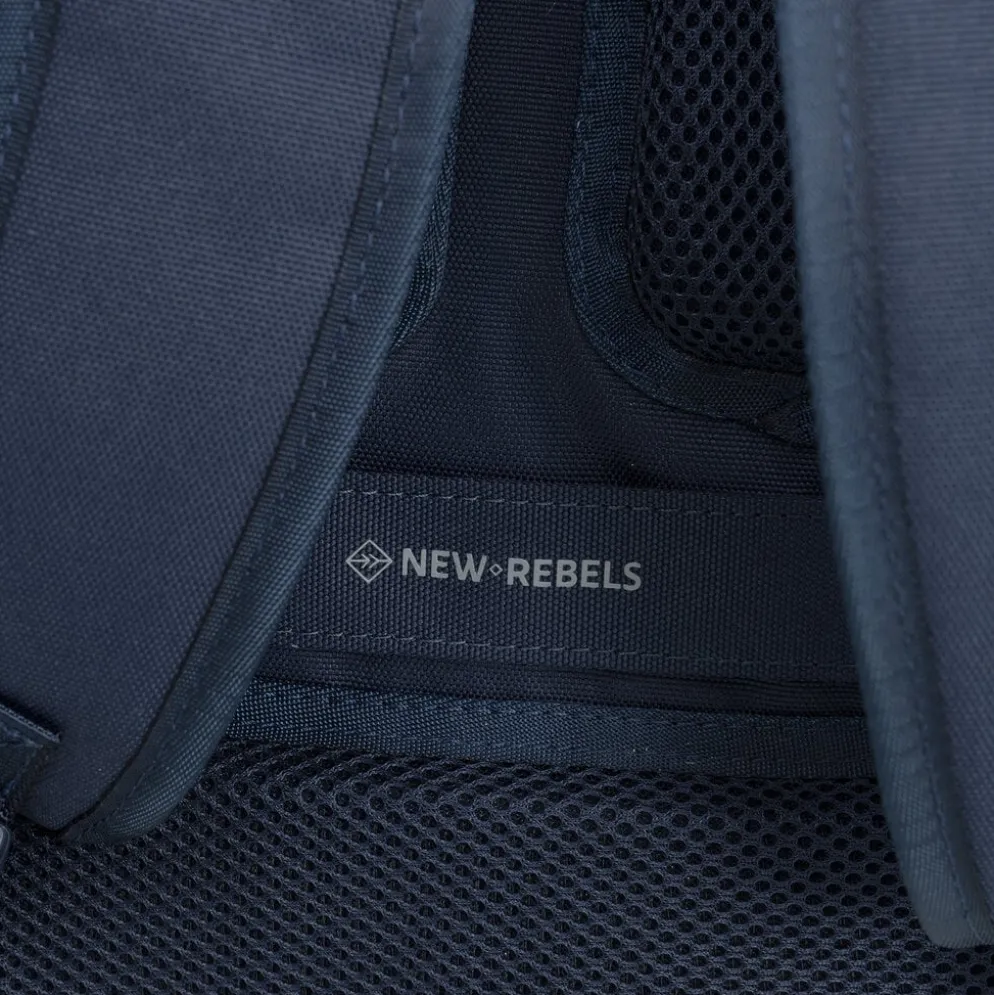 New Rebels Valor Weverly School / Werktas Rugzak - 9,5L – Stevig 900D Polyester - 4 Compartimenten Laptopvak 14” - Waterafstotend Velvet Navy