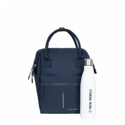 New Rebels Valor Weverly School / Werktas Rugzak - 9,5L – Stevig 900D Polyester - 4 Compartimenten Laptopvak 14” - Waterafstotend Velvet Navy