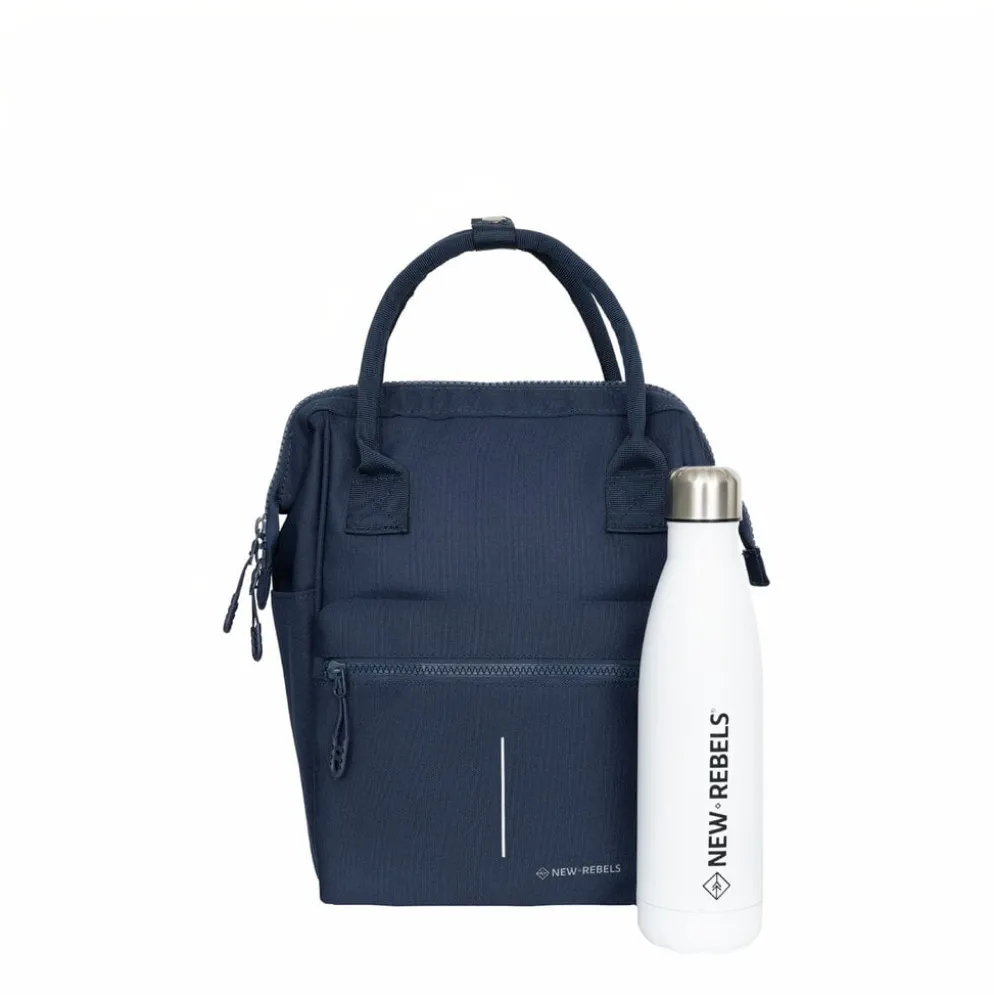 New Rebels Valor Weverly School / Werktas Rugzak - 9,5L – Stevig 900D Polyester - 4 Compartimenten Laptopvak 14” - Waterafstotend Velvet Navy