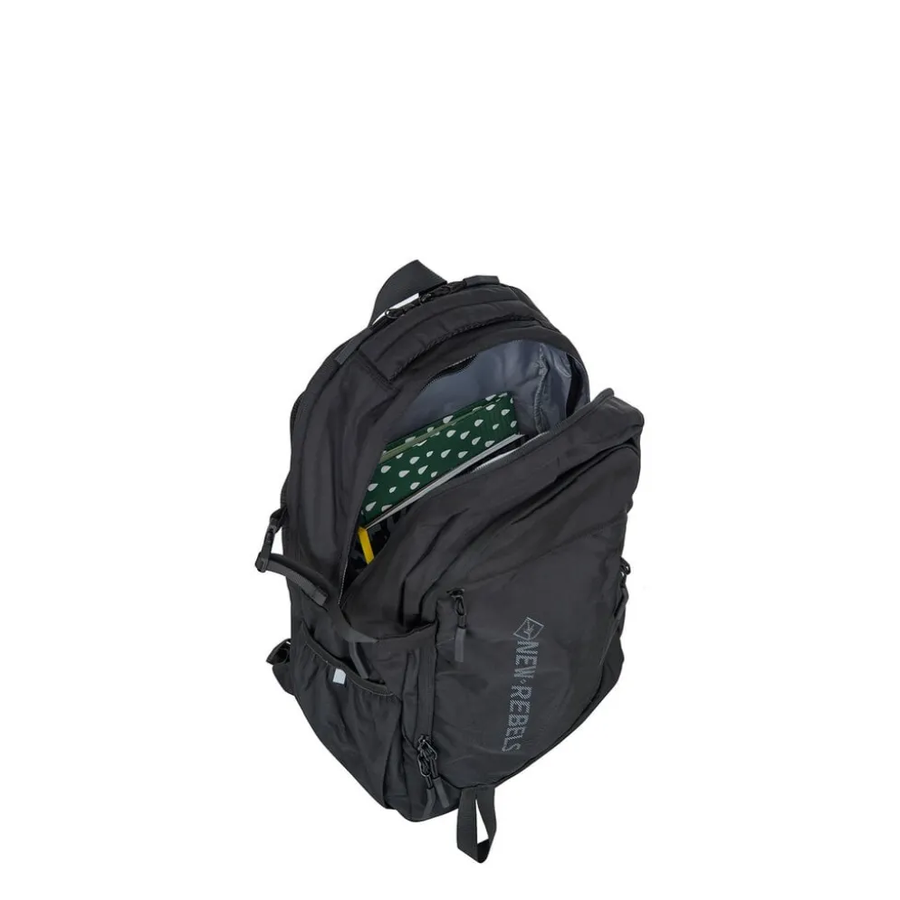 New Rebels Vince Baldwin Zwart 33L Rugtas Waterafstotend Laptop 15.6"