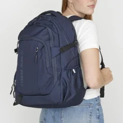 New Rebels Vince Baldwin Navy Blauw 33L Rugtas Waterafstotend Laptop 15.6