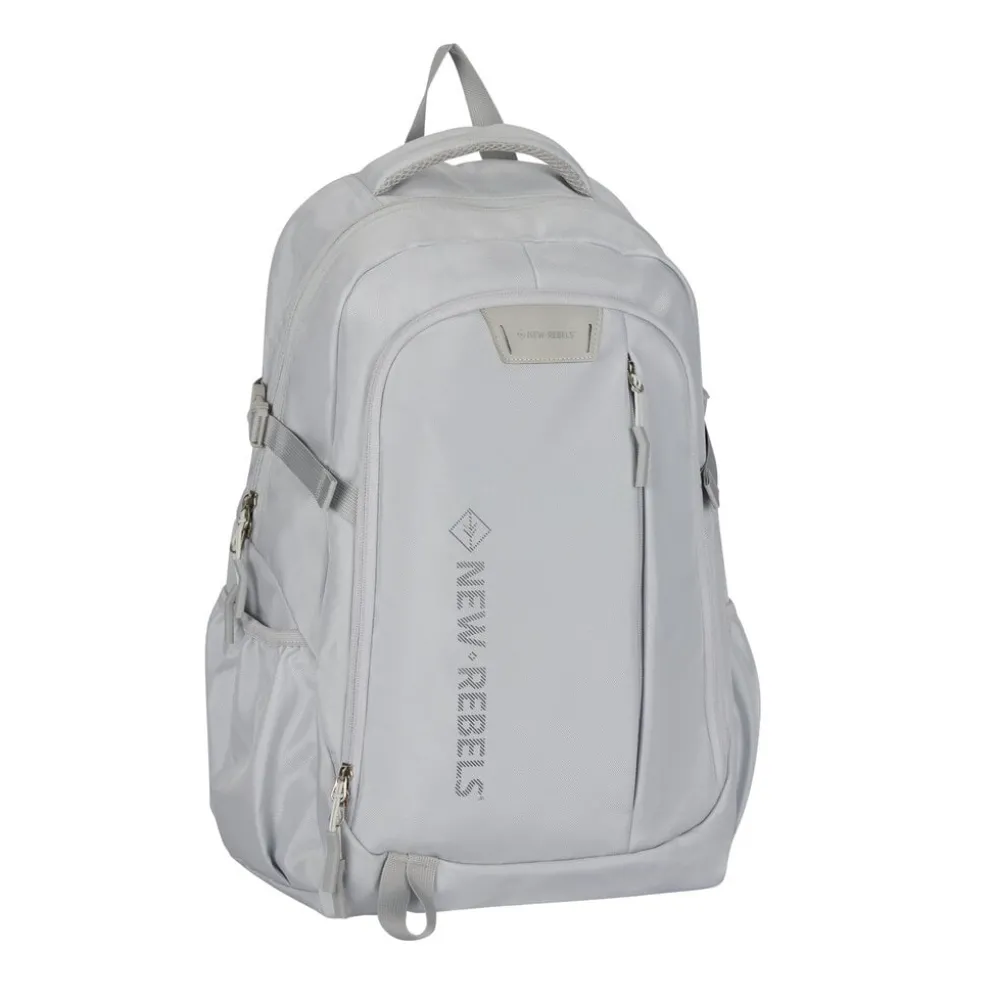 New Rebels Vince Gilbert Lichtgrijs 27L Rugtas Waterafstotend Laptop 15.6"