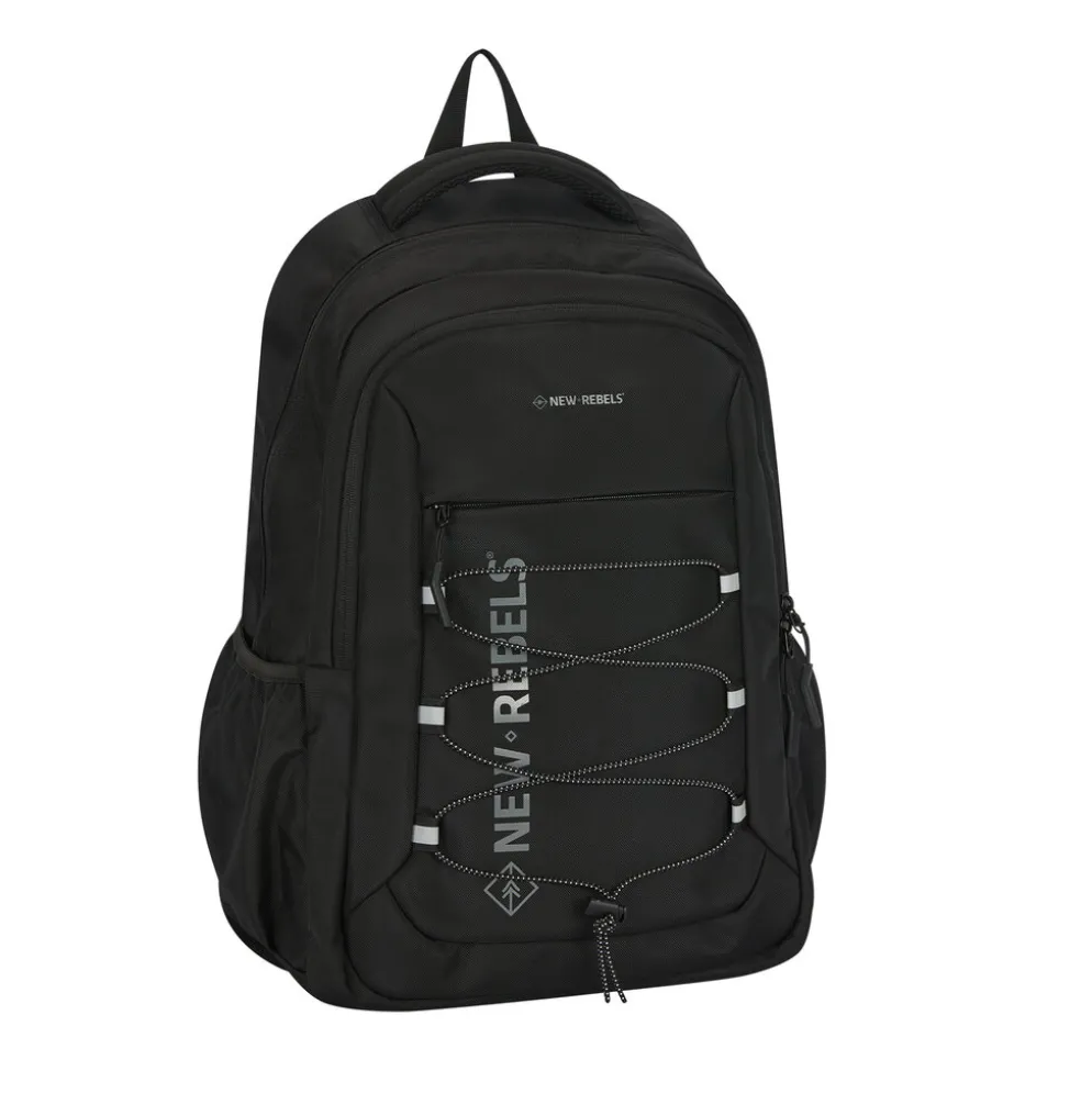New Rebels Vince Leander Zwart 27L Rugtas Waterafstotend Laptop 14"