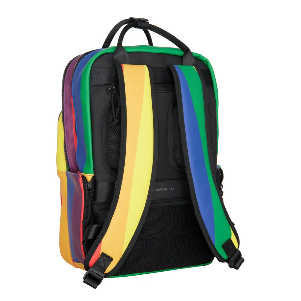 New Rebels William Milwaukee Rainbow 18L Rugzak Waterafstotend Laptop 15.6"