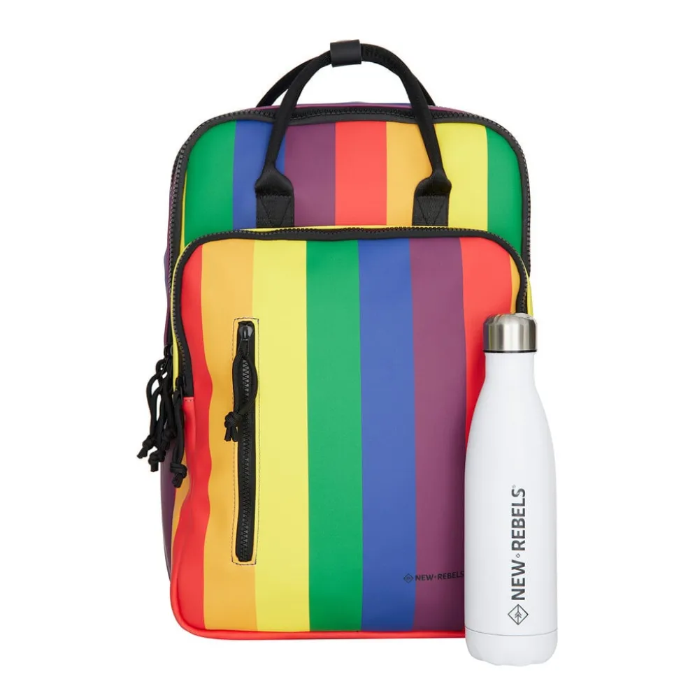 New Rebels William Milwaukee Rainbow 18L Rugzak Waterafstotend Laptop 15.6"