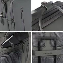 New Rebels William Milwaukee Antraciet 18L Rugzak Waterafstotend Laptop 15.6