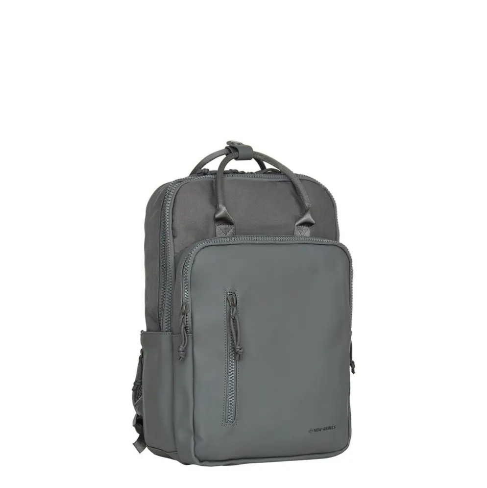New Rebels William Milwaukee Antraciet 18L Rugzak Waterafstotend Laptop 15.6"