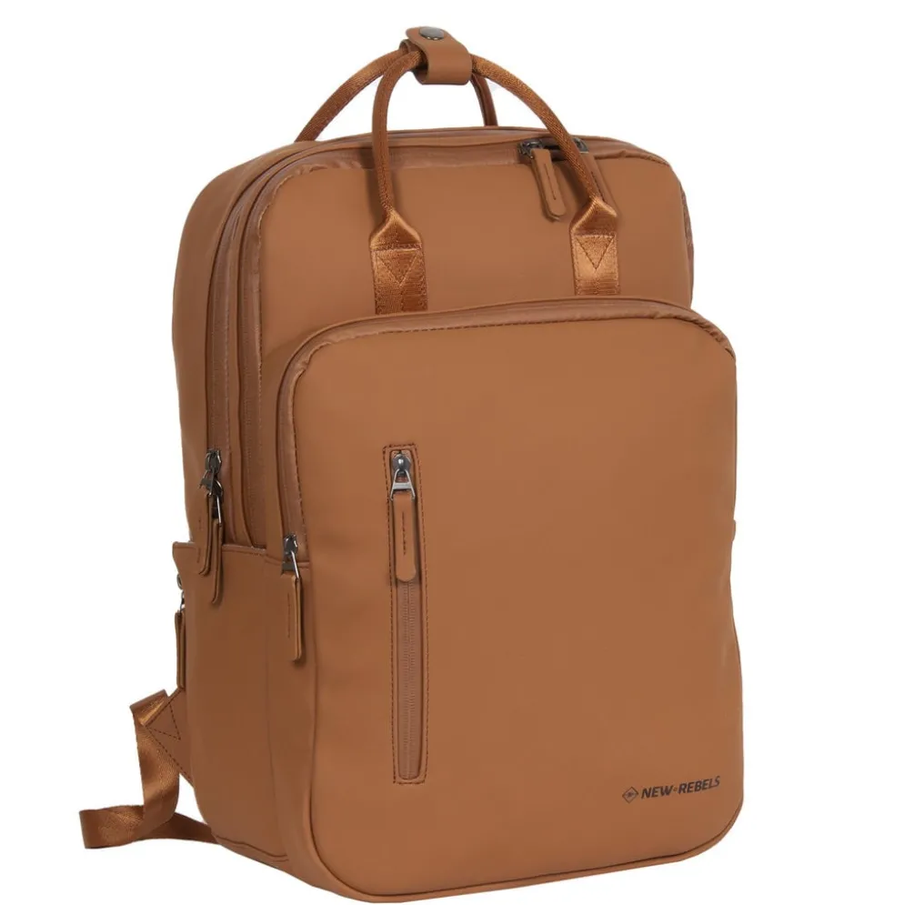 New Rebels William Milwaukee Cognac 18L Rugzak Waterafstotend Laptop 15.6"