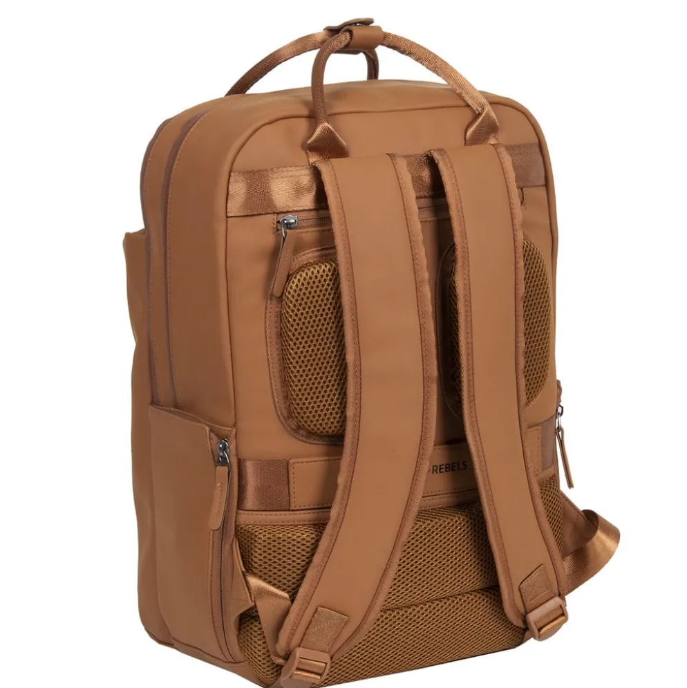 New Rebels William Milwaukee Cognac 18L Rugzak Waterafstotend Laptop 15.6"