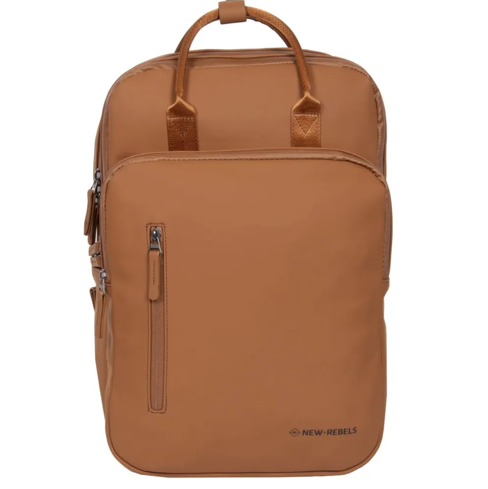 New Rebels William Milwaukee Cognac 18L Rugzak Waterafstotend Laptop 15.6"