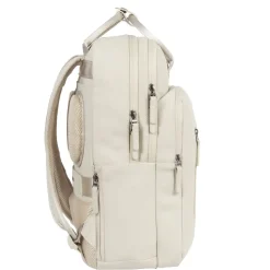 New Rebels William Milwaukee 18 L Laptoprugzak – Waterafstotend PU, Geschikt voor 15,6″ Laptop – Beige