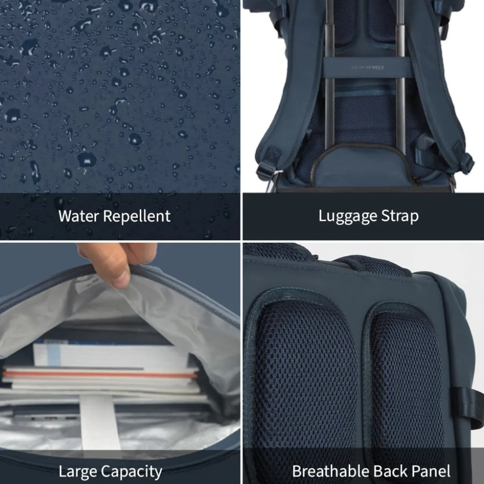 New Rebels William Riverside Navy 19L Rugzak Waterafstotend Laptop 15.6"