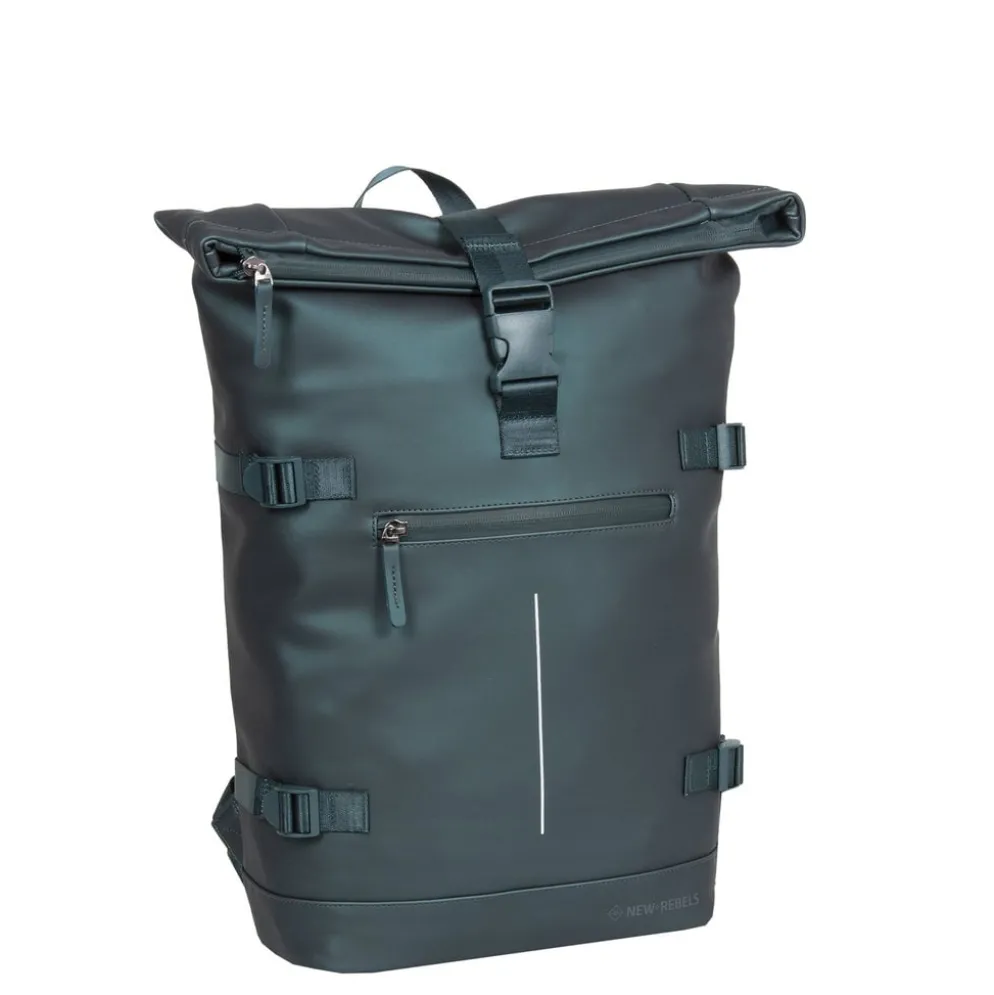 New Rebels William Riverside Metallic Green 19L Rugzak Waterafstotend Laptop 15.6"