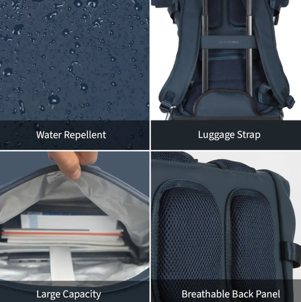 New Rebels William Riverside Antraciet 19L Rugzak Waterafstotend Laptop 15.6"