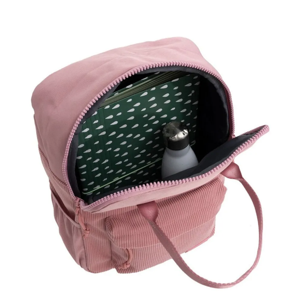 Springfield Los Angeles Ribbi Rugzak 13L – Stevig Rib Polyester – Lichtgewicht Schooltas & Werktas - Old Pink