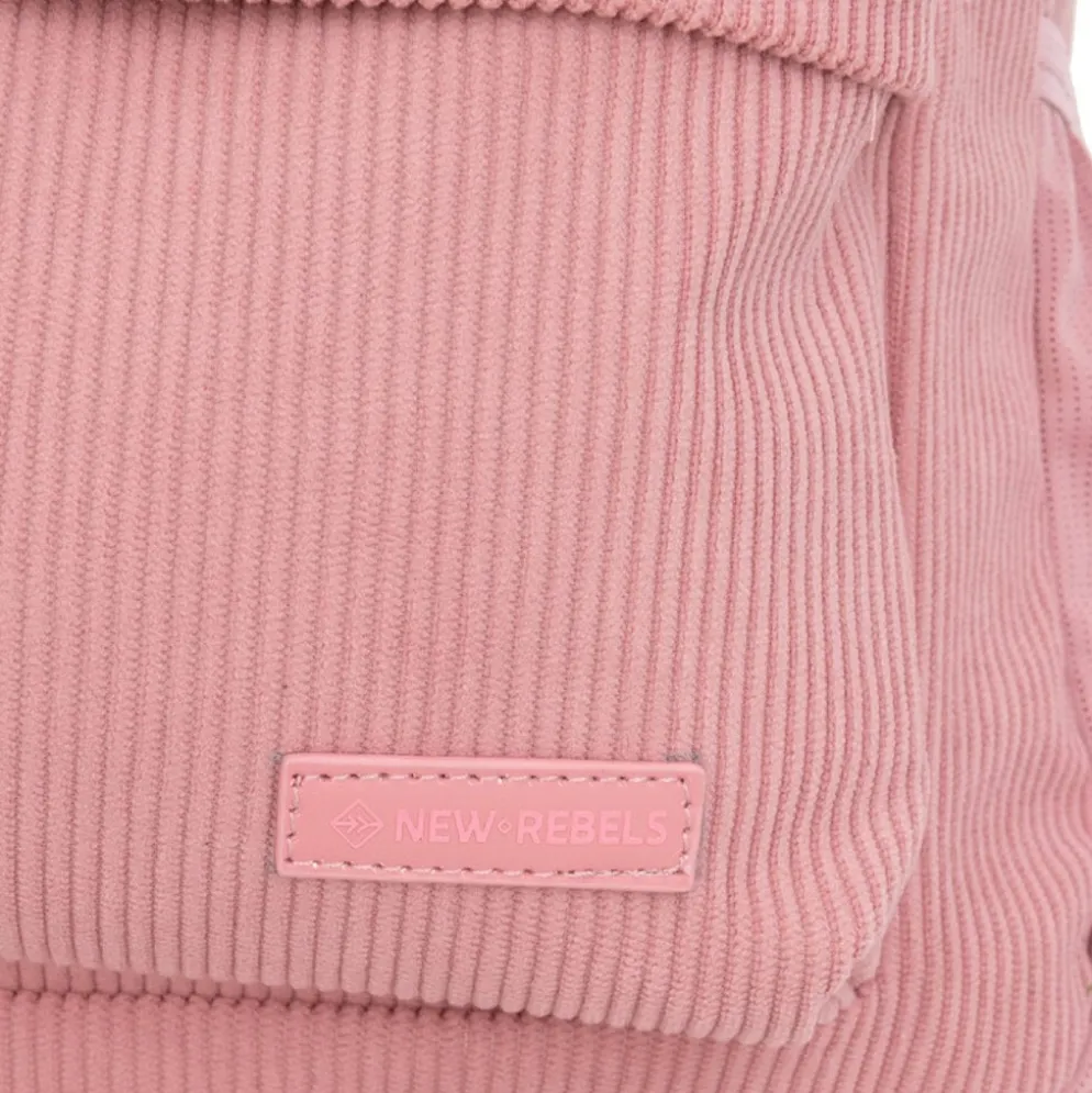 Springfield Los Angeles Ribbi Rugzak 13L – Stevig Rib Polyester – Lichtgewicht Schooltas & Werktas - Old Pink