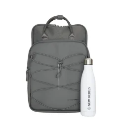 Trondheim Rugzak – Laptop Rugtas 15,6 inch – Schooltas & Werktas – Waterafstotend – 18L – Nylon/PU Antraciet